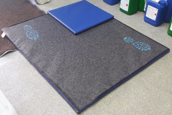 Дезинфецирующий коврик для дезинфекции обуви дезбарьер 100х120х3