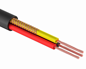 Кабель для систем видеонаблюдения и контроль доступа швэп 3х0,22 м черный